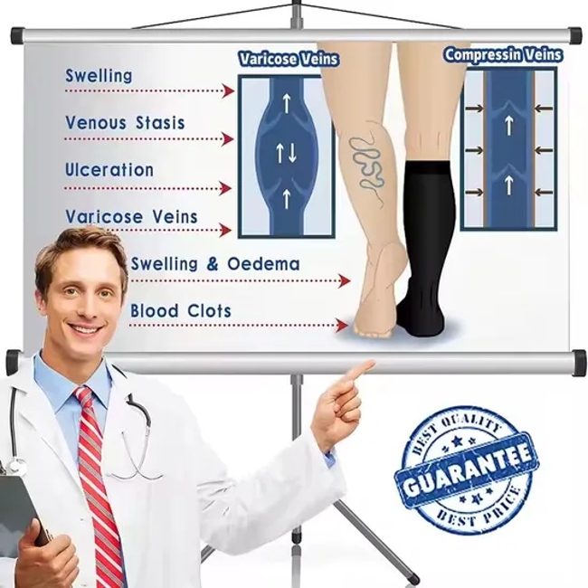 Breathable Knee High Circulation Compression Socks Comfortable Supportive Running Circulation Cheap Compression Sock