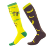 Wholesale Custom Nylon Happy Colorful 20-30mmhg Knee High Long Men Compression Socks for Marathon Running