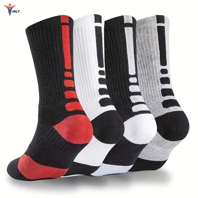 Wholesale Compression MID-Calf Cotton Sport Sock Men′s and Women′s Breatheable Running Socks