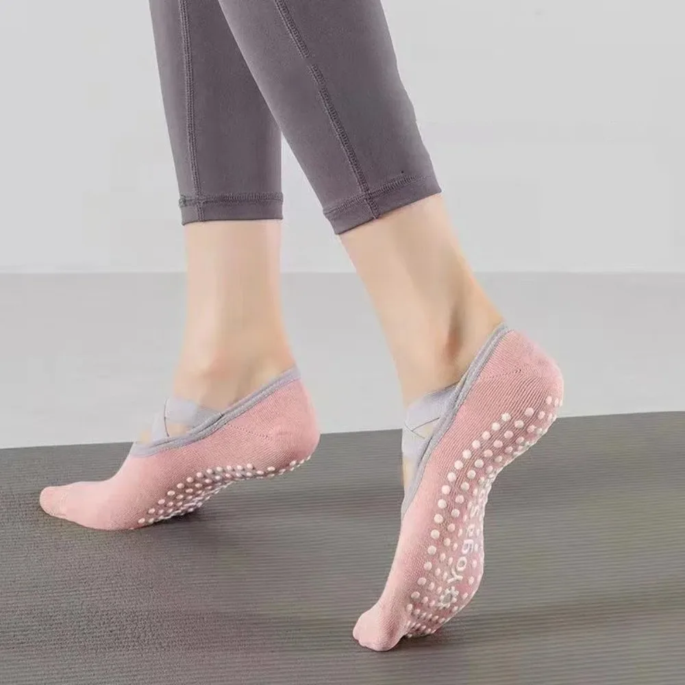 Domestic Brand Pilates Yoga Socks Non-Slip Woman Socks Sports Fitness Silicone Breathable Summer Bandage Dance Ballet Solid 