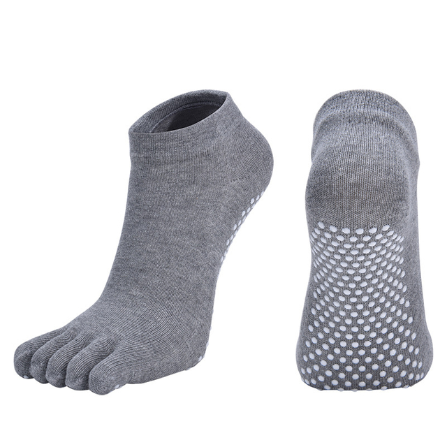 Full Customization Hot Sale Women Anti-slip Yoga Socks Fingers Fitness Pilates Socks Gym Five Toe Sport Socks Cotton Colourful 