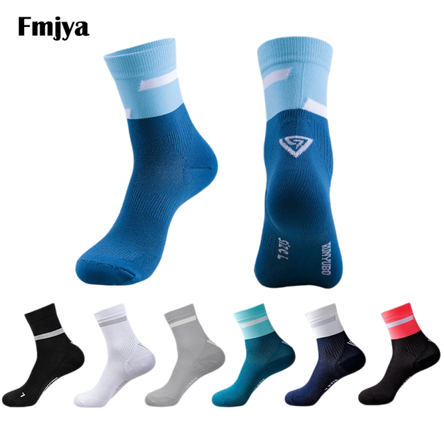 confidential Men Outdoor Sports Elite Socks Breathable Cushion Middle Tube Marathon Running Fitness Gym Training Crew Cycling 
