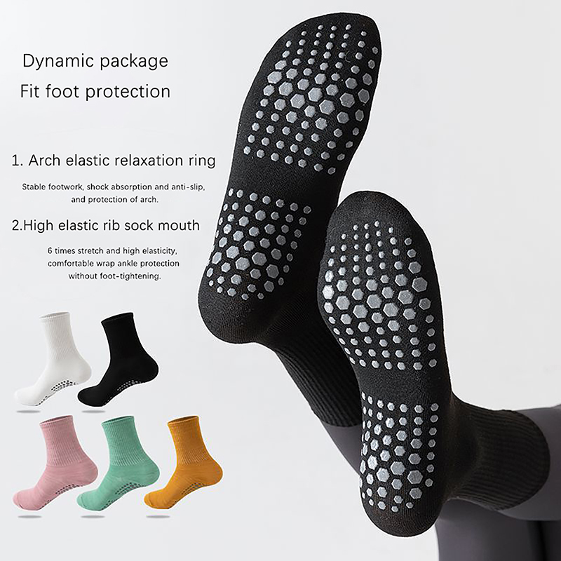 distributor Dispensing Yoga Socks Pilates Sports Socks for Women with Grip Barefoot Exercise Non-slip 