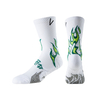Factory Direct Fire Pattern Running Socks with Arch Support Breathable Cushioned Compression Socks for Men Women Crew Length 
