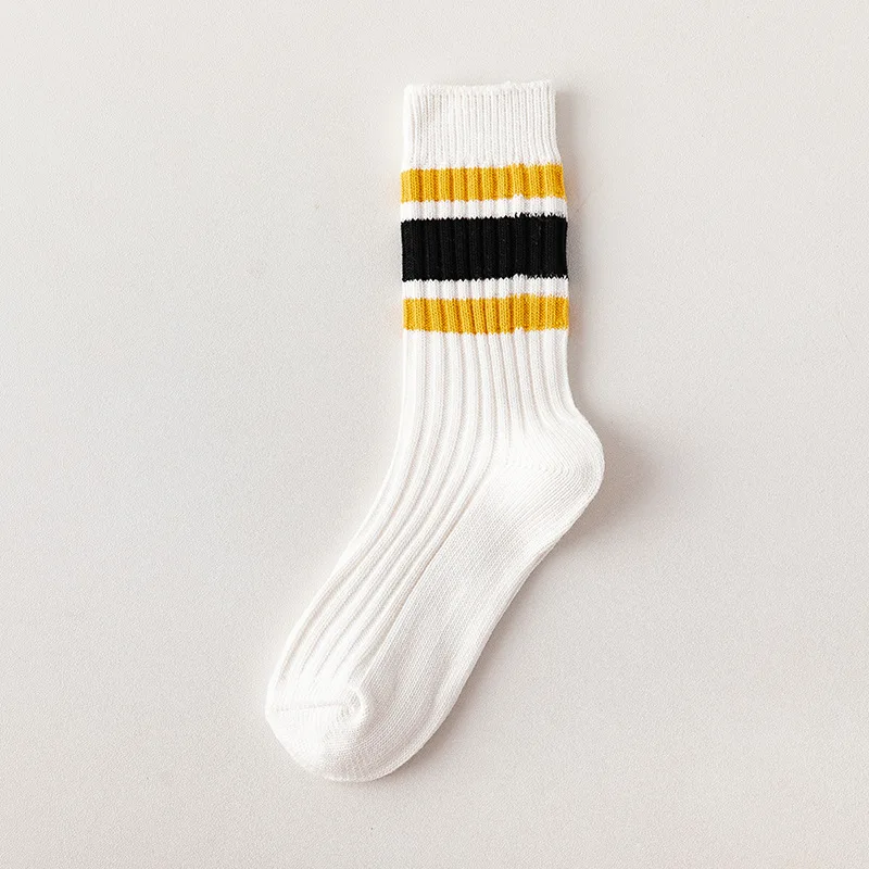 express shipping Fashion Colorful Striped Mid Sports Socks for Men Women Cotton Breathable Running Basketball Cycling Casual 