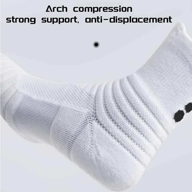 ODM WRELS Athletic Running Socks No Blister Cushion Moisture Wicking Socks for Cycling Sport Crew Socks Arch Support Cushioned 