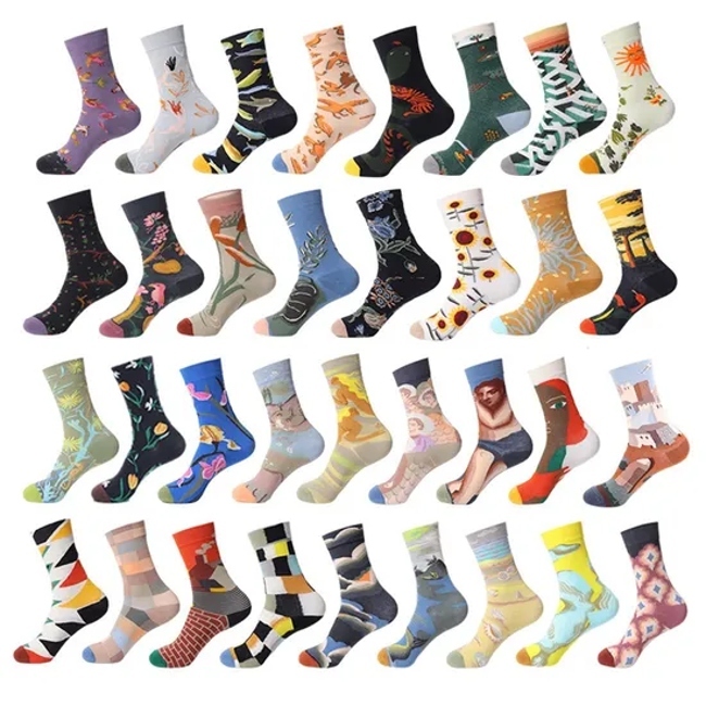 Wholesale Cheap Men Sport Cotton Crew Grip Anti-Slip Compression Fashion Printed Jacquard Knitted Ankle Basketball Long Football Cycling Socks