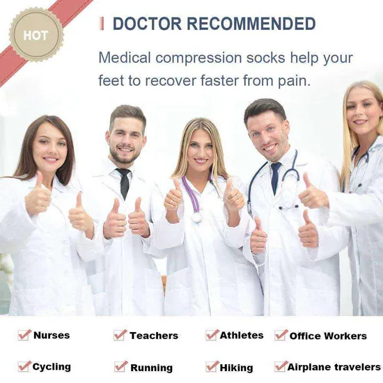 Post Surgery Custom Most Popular Adult Slim Leg Orthopedic Sports Mens Compression Socks 30-40mmhg for Women