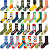 Custom Printed Women′s Cotton Crew Socks Breathable Funny Korean Inspired Fruits Animals Street Fashion Colorful Style Spring