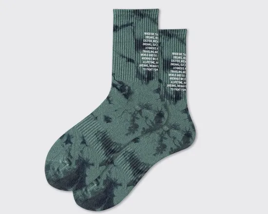 Wholesale Can Custom Fashion Novelty Colored Hip Hop Skateboard Cotton Socks Tie Dye