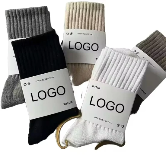 High Quality Custom Logo Socks Manufacturer Sokken Calcetines Sock-Stocking White Happy Funny Unisex Crew Sports Custom Design Cotton Men Socks