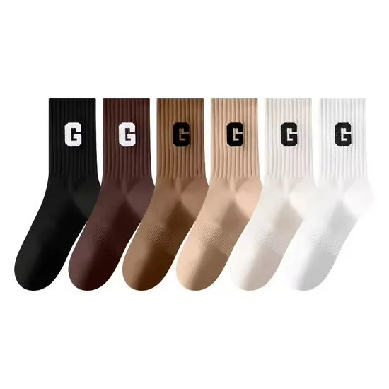 Free Designer Sokken Calcetines Sock-Stocking Happy Funny Custom Sock Logo Crew White Women Men Cotton Yoga Pilates Sports Custom Socks