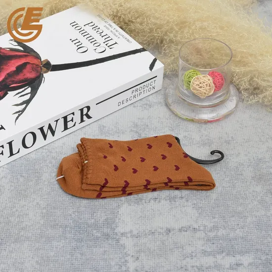 Qlm-127-1 Sock Custom Factory Jacquard Knit Cotton Wholesale Winter Socks