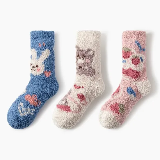 High Quality Custom Winter Thick Women Antislip Floor Socks