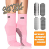Free Design Soft Custom Logo Women Yoga Sock Non-Slip Pilates Sports Socks Cotton Crew Socks