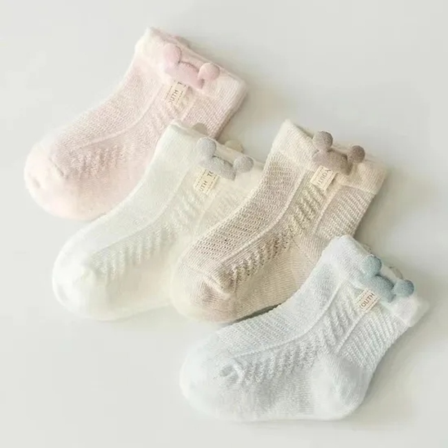 Spring Summer Thin Breathable Mesh Cotton Boys Girl Baby Socks