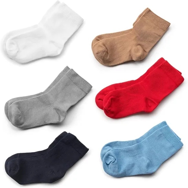 Bamboo Stretch Kids Ankle School Kids Crew Socks Breathable Boy Girl Baby Socks