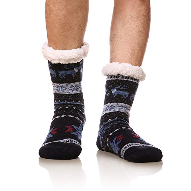 Wholesale Monogram Personalized Cartoon Christmas Coral Wool Stocking