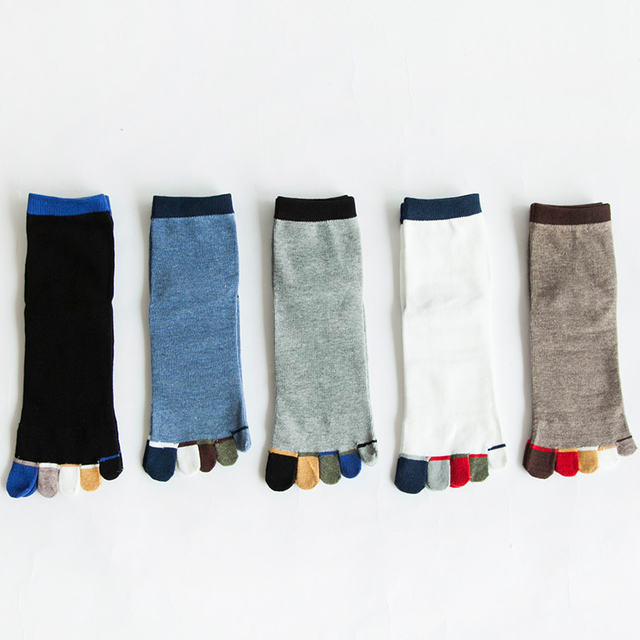 High Quality Anti-slip Pure Soft Cotton Five Finger Toe Socks Custom Wholesaler