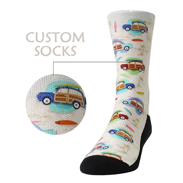 Wholesale Organic Bamboo Polyester White Cotton Socks Custom Design Unisex Compression Sport Happy Cotton Socks Men Women Baby