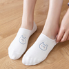 Affordable Option lot White Cartoon Boat Socks for women Cute Sketch Thin Summer Shallow Socks Silicone Non Slip Invisible Crew 