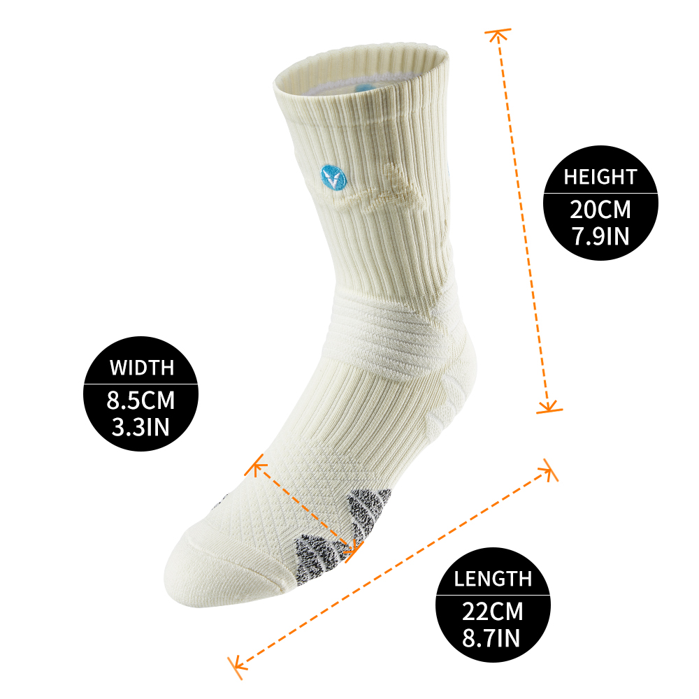  Pack Non Slip Basketball Socks Thick Padding Shock Absorption Running Socks for Football 