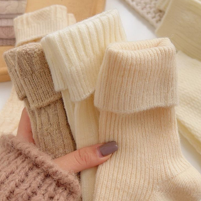 OEM Thermal Cashmere Long Sock for women Homewear Sleeping Thicken Warm Crew Socks women Socks Autumn Winter Calcetines 