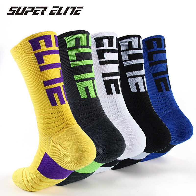  Super Elite Men Sports Socks Riding Cycling Basketball Running Sport Sock Summer Hiking Tennis Ski Man Women Bike Bicycle 