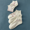 top-tier buyer Lot Ankle Flower Socks for women Crew No Show Short Low Cut Thin Breathable White Spring Autumn Cute Cartoon 