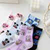 customized packaging Cartoon Disney Mickey Mouse Pure Cotton Mid calf Stockings Socks Donald Duck Stockings for and women Warm 