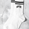 high-volume orders women s Crew Socks White Socks "New York" Lettering and Stripes Comfortable Breathable Moisture 