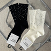 private consumption womens Socks Embellished Little Rhinestone Cluster Crew 