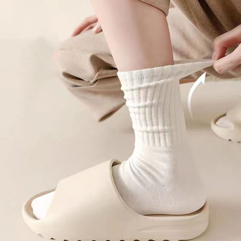 freshly launched Of women s Spring Mid Length Socks Boneless Snow Boots Pile Up Socks And Long 