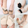 Hot Product women Socks Sponge Silicone Anti slip Lining Open Toe Heelless Liner Sock Invisible Forefoot Cushion Foot Pad 
