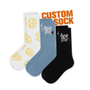 Free Design High Quality Colorful Cartoon Letter Casual Sock Unisex Custom Sports Sock 100% Cotton Crew Socks
