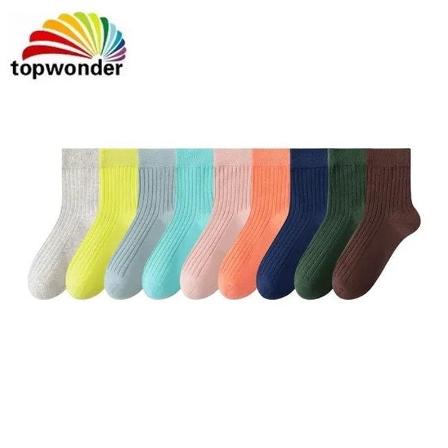 Wholesale and Customize Single Color Stripe Sock Ankle Sock Stripe Sock for Women, Men and Kids