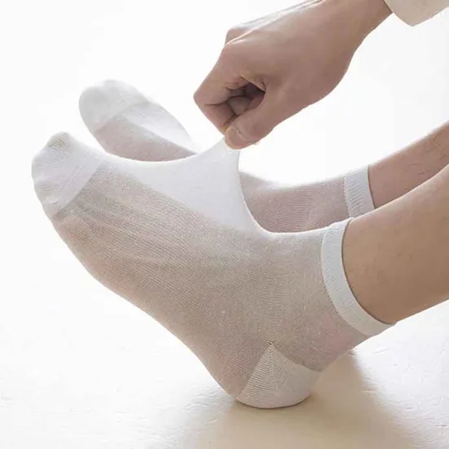 Men′s Summer Thin Anti-Odor Short Socks, Antibacterial, Sweat-Absorbent, Breathable Boneless Business Short Socks, Cool Men′s Socks