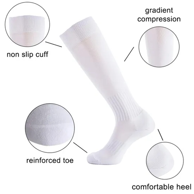 Athletic Sports Cycling Men Gym Workout Terry Sport Custom Logo Cotton Dry Black Crew Socks