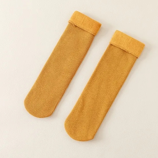 Warm Faux Cashmere Padded Thickened Snow Women Men Socks