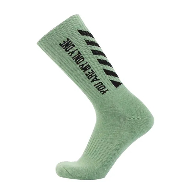 Unisex Custom Fashion Casual Women Men Cotton Wholesale High Elastic Crew Socks