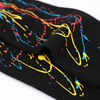 Ins Artistic Style Cotton Sweat-Absorbent Colorful Graffiti Hip-Hop Designer Basketball Team Premium Crew Men′s Sport Socks