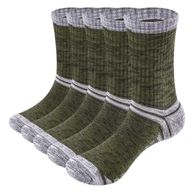 Custom Winter Soft Warm Thermal Hiking Crew Men Wool Cotton Sports Packaging Work Socks