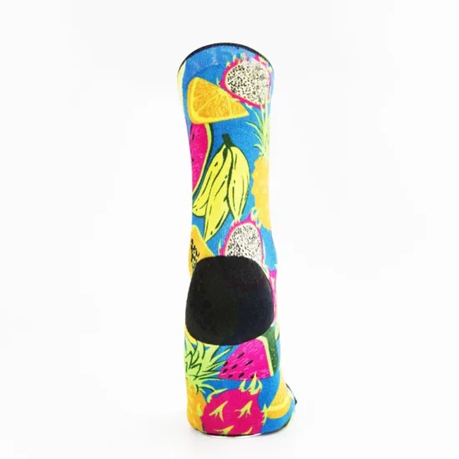 Low Price Crew Cotton Men Women Customized Fruits Printed Socks