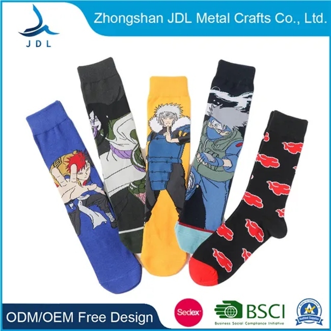 Wholesale Custom Logo Crew Cotton Men Socks Personalized Customised Design Bamboo Crazy Designer Anti Slip Socks