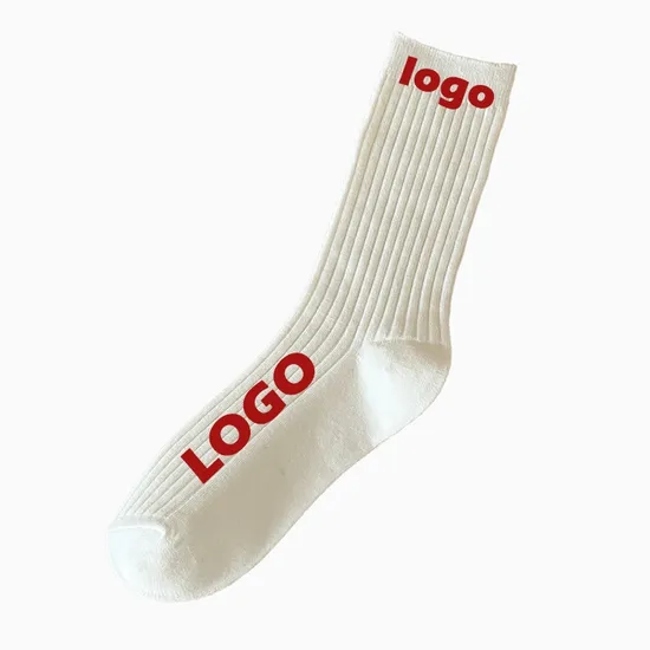 2024 Design Your Logo Fitness Crew Socks for Men Women Customized Sporty Socks for Summer Autumn