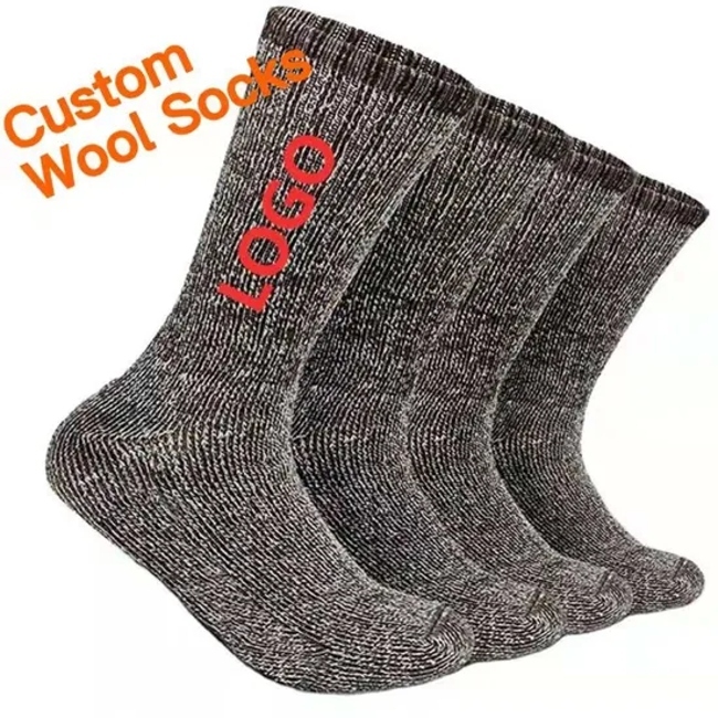 Xianghui Manufacture Wool Custom Logo for Men Merino Wool Warmer Socks