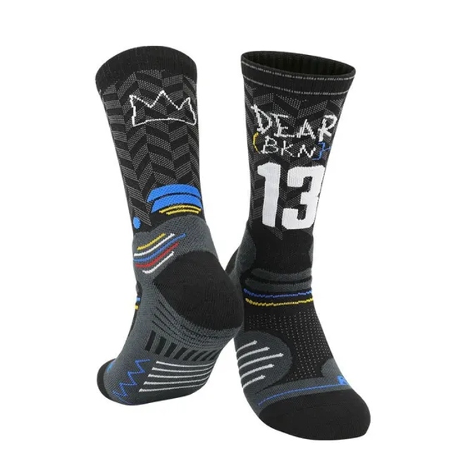 Custom Elite Athletic Sports Basketball Socks for Men Cotton Crew Socks for Autumn Season Made in China