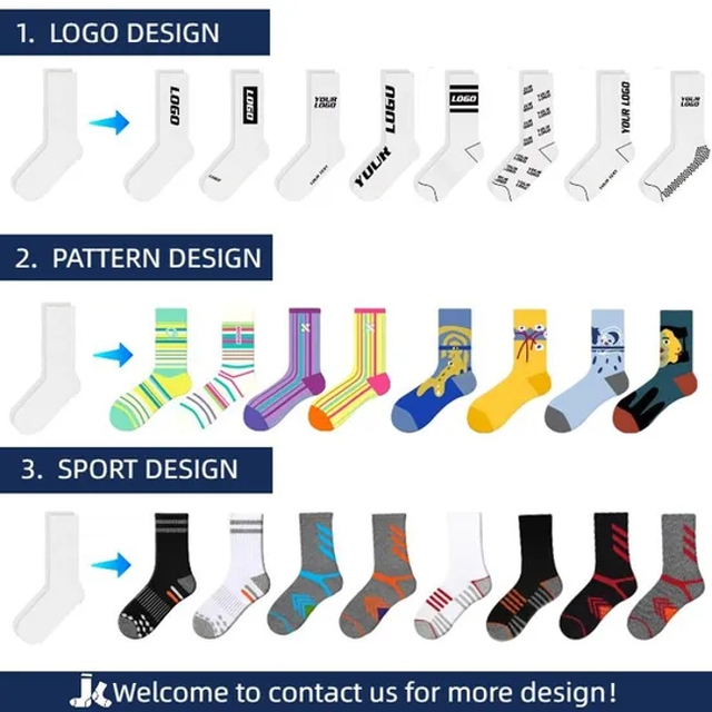 Low MOQ Custom Design OEM Crew Men Running Sport Grip Socks