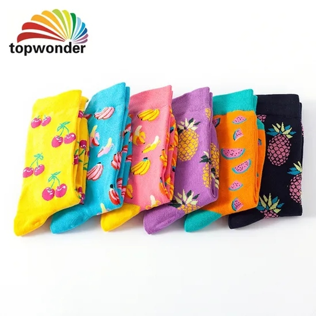 Wholesale and Customize All Designs of Hot Selling Fruit Sock, Knee High Sock, Dress Sock, Crew Sock in Many Colors, Sizes and Material