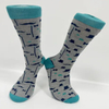 China Supplierssoft Breathable High Elastic Cotton Colorful Happy Design Aop Men Crew Socks